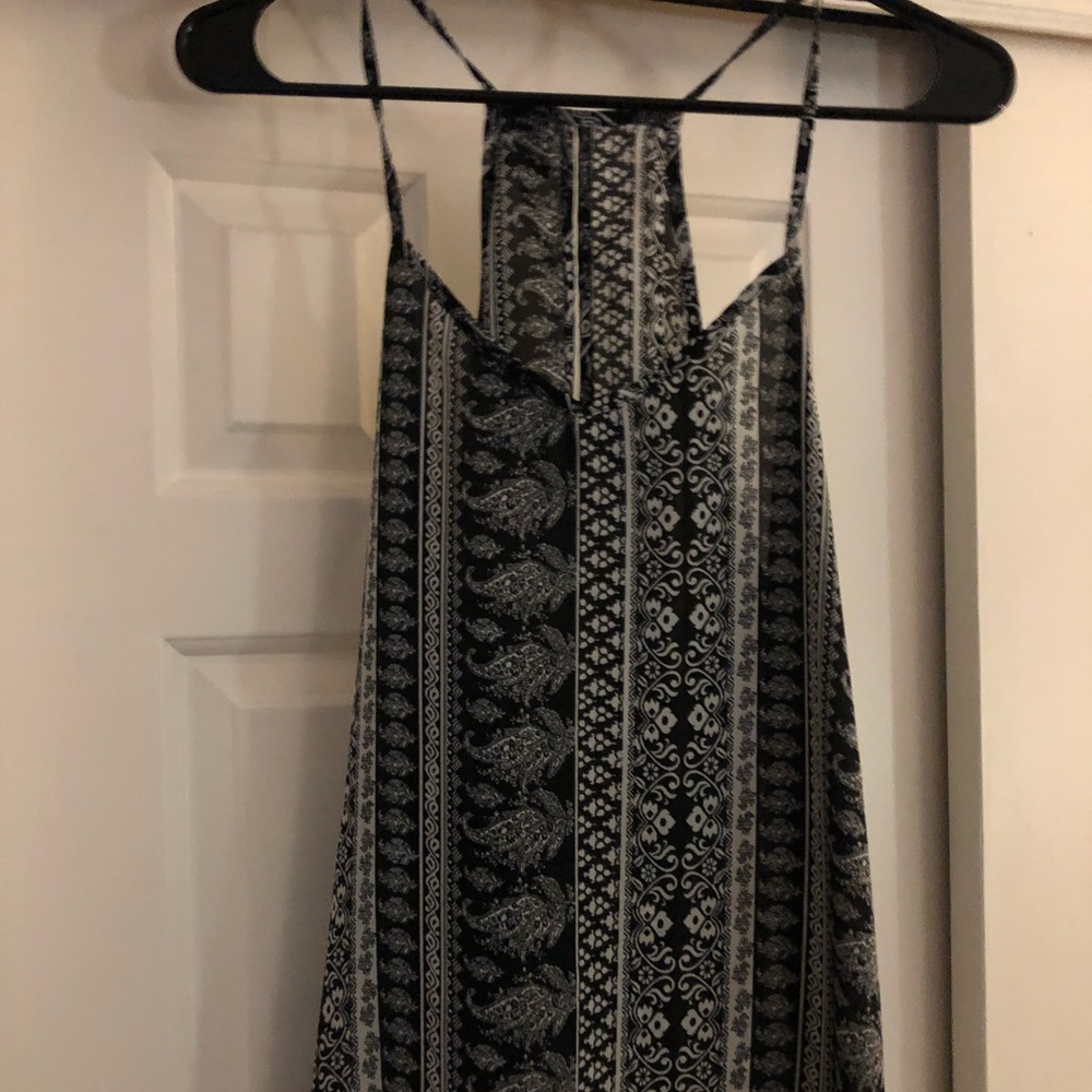 Patterned racer back tank